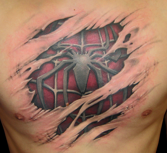 tatuaje spiderman loco